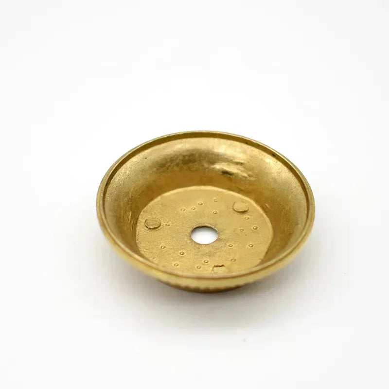 Bohemian Oyster Copper Base for Ceramic Lamps | Wave-Edge Craft Disk, Lighting Fixture Mounting Component