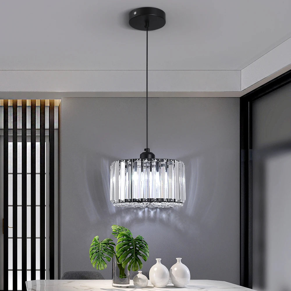 Glass Led Pendant Light Modern Ceiling Lamp Adjustable Living Dining Room Nordic Aisle Decor Balcony Corridor Hanging Fixture - Adrianas Specialty Lamp Shades