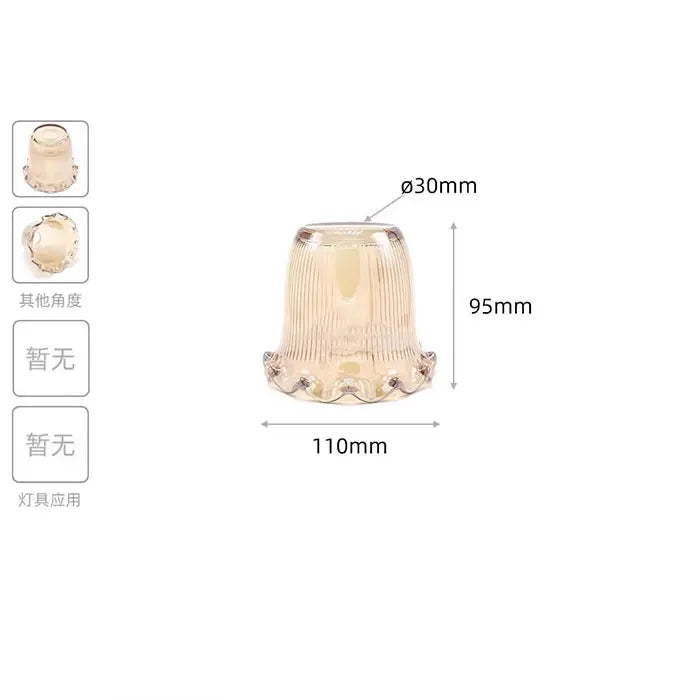 Industrial Stained Glass E14 Lamp Shade Replacement with 30mm Opening