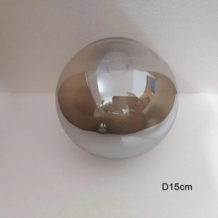 D12cm D15cm G9 Glass Shade Replacement for Screw Thread Socket Amber Cognac Green Blue Grey Globe Glass Screw Cover Accessory - Adrianas Specialty Lamp Shades