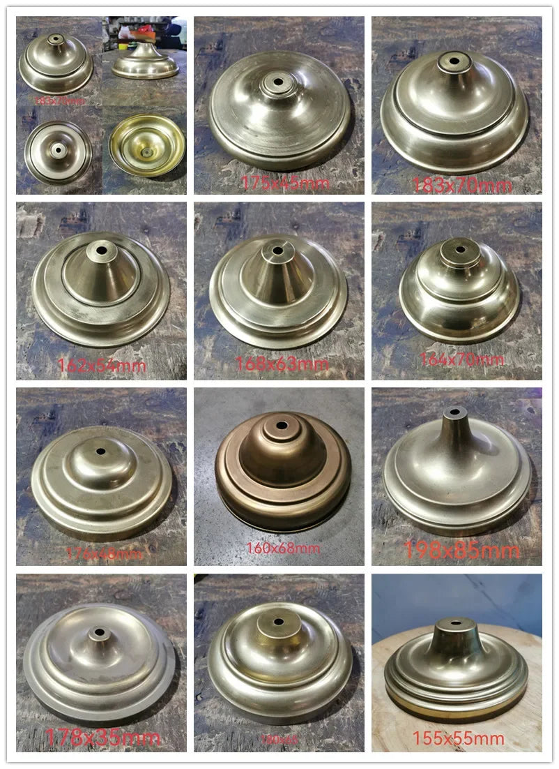 Big sizes of Brass desk lamp lampshade claw unpolished ceramic vase lid copper cover customizble DIY copper Lighting accessories