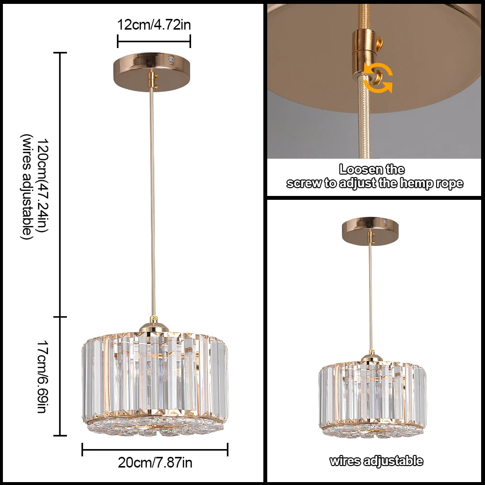 Glass Led Pendant Light Modern Ceiling Lamp Adjustable Living Dining Room Nordic Aisle Decor Balcony Corridor Hanging Fixture - Adrianas Specialty Lamp Shades