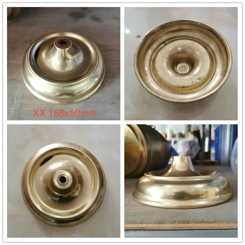 Big sizes of Brass desk lamp lampshade claw unpolished ceramic vase lid copper cover customizble DIY copper Lighting accessories