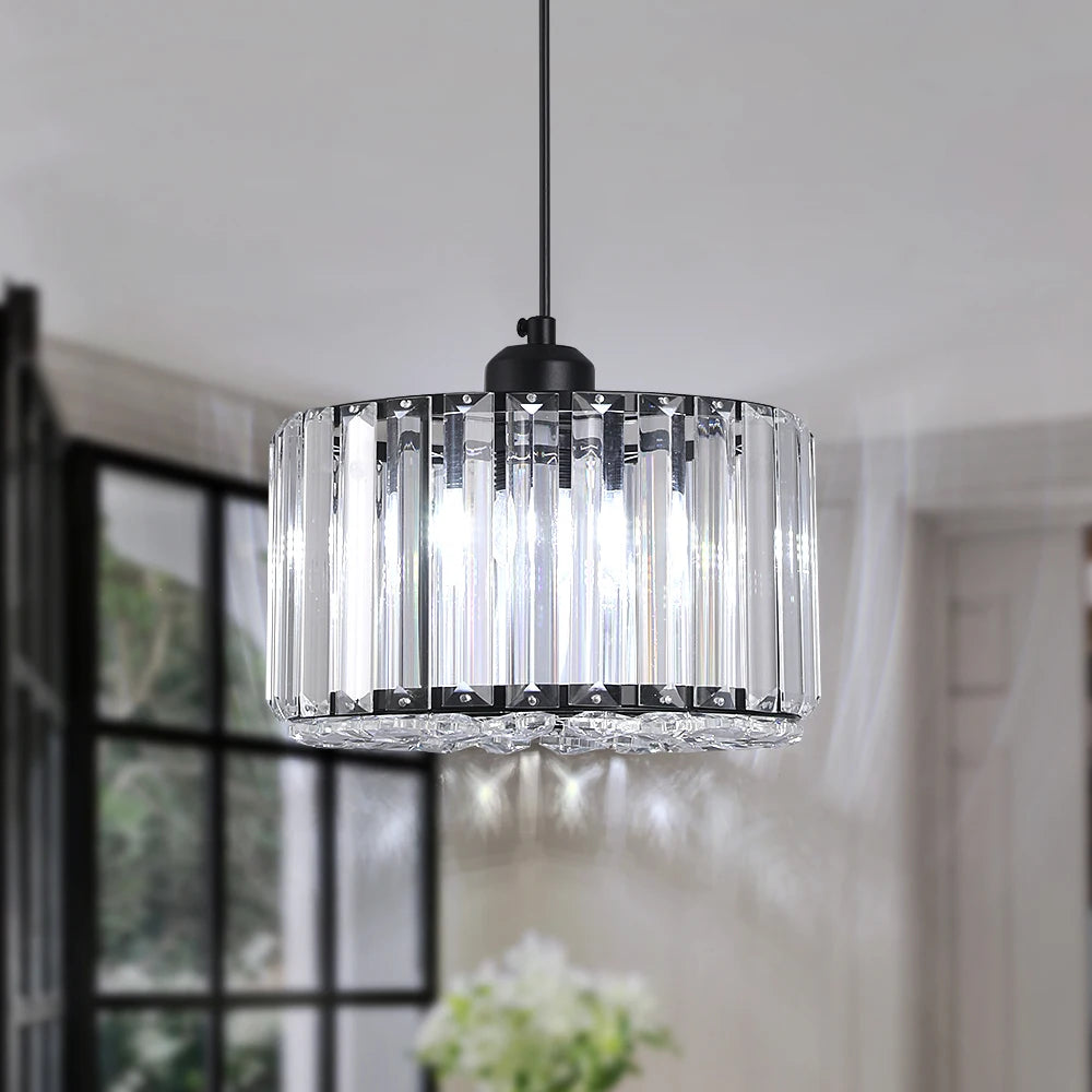 Glass Led Pendant Light Modern Ceiling Lamp Adjustable Living Dining Room Nordic Aisle Decor Balcony Corridor Hanging Fixture - Adrianas Specialty Lamp Shades