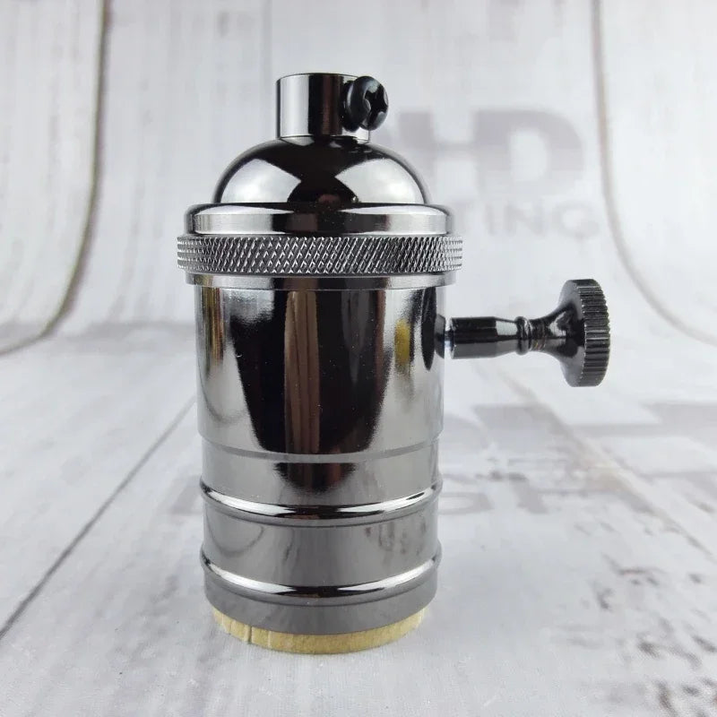 Electroplated copper Light Holder brass material silver/antique brass/shinning black 100% copper DIY Pendant Light Lamp Sockets