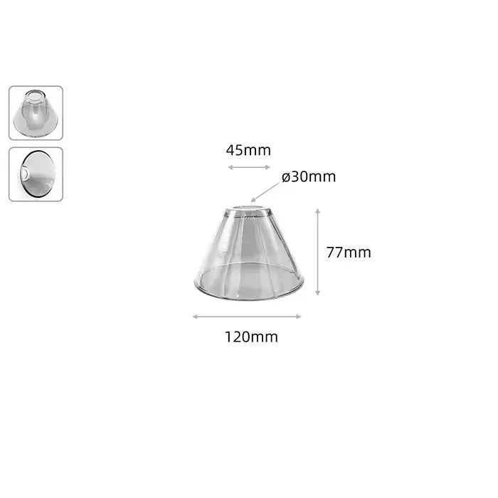 Clear Frost 1.18 Inch Opening E14 Glass Lamp Shades Replacement