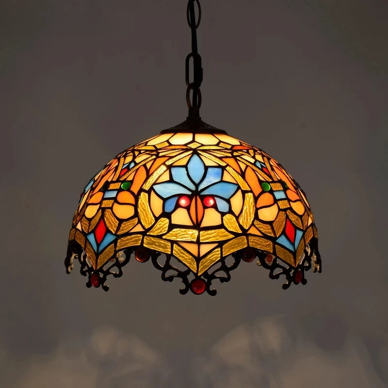 Stained  Glass Retro Restaurant Lamp
