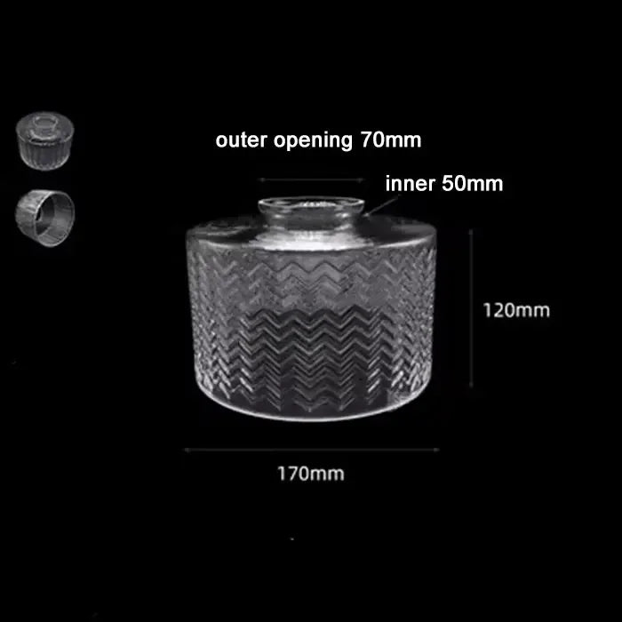 Screw Fixed Bell Shaped Glass Shade Replacement