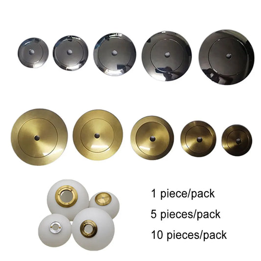 1/5/10pcs Bronze Chrome Metal Lampshade Holder Parts for Magic Bean Glass Shade Silver Aluminum Ring Cover to Hold Lampshade - Adrianas Specialty Lamp Shades