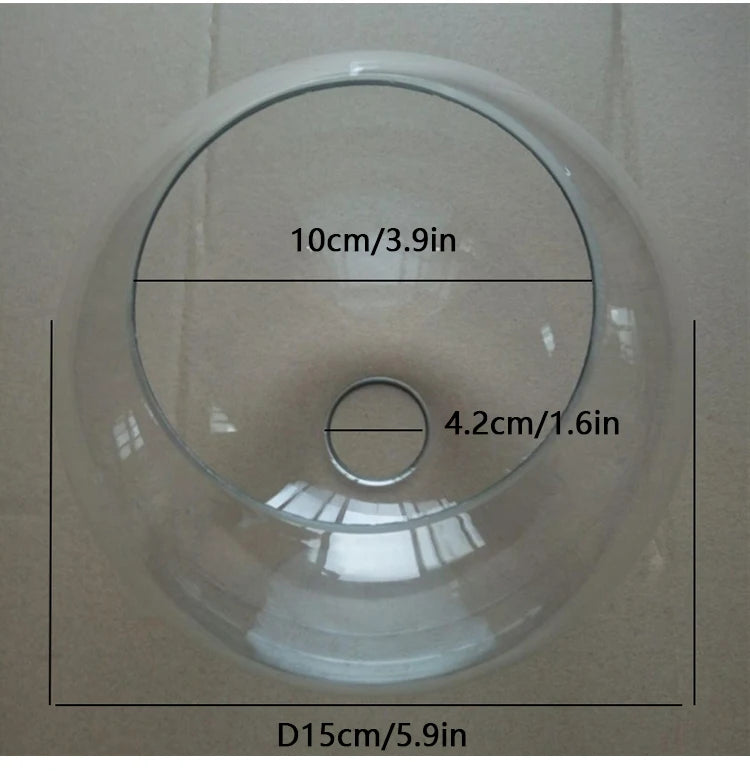 D13cm D15cm D18CM D20cm D25cm Hand Blown Clear Glass Globe Lamp Shade Replacement with 2 Ends Opening  Glass Cover Ball Lampshad - Adrianas Specialty Lamp Shades