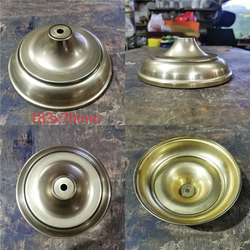 Big sizes of Brass desk lamp lampshade claw unpolished ceramic vase lid copper cover customizble DIY copper Lighting accessories