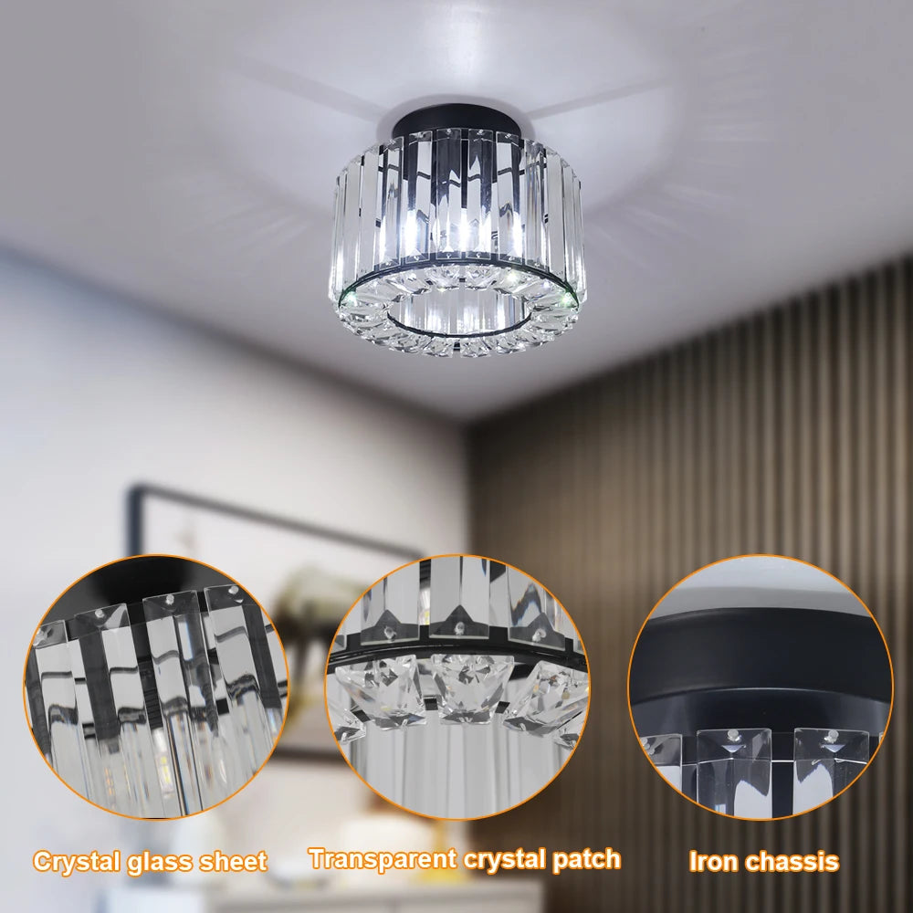 Glass Led Pendant Light Modern Ceiling Lamp Adjustable Living Dining Room Nordic Aisle Decor Balcony Corridor Hanging Fixture - Adrianas Specialty Lamp Shades
