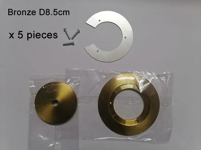 1/5/10pcs Bronze Chrome Metal Lampshade Holder Parts for Magic Bean Glass Shade Silver Aluminum Ring Cover to Hold Lampshade - Adrianas Specialty Lamp Shades