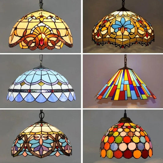 Stained  Glass Retro Restaurant Lamp