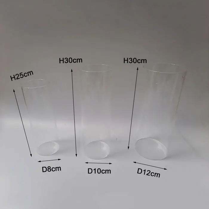 Both Open Ended Tall Hurricane Chimney Cylinder