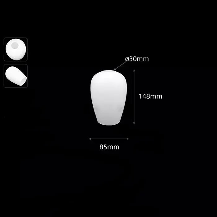 Clear Frost 1.18 Inch Opening E14 Glass Lamp Shades Replacement