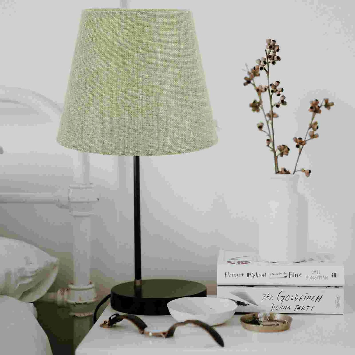 Clip Lamp Shade Bell Lamp Shades Table Lamps Mini Lamp Shade Fabric Lamp Shade Small Lamp Shades Clip Bulb E14 Socket Green - Adrianas Specialty Lamp Shades