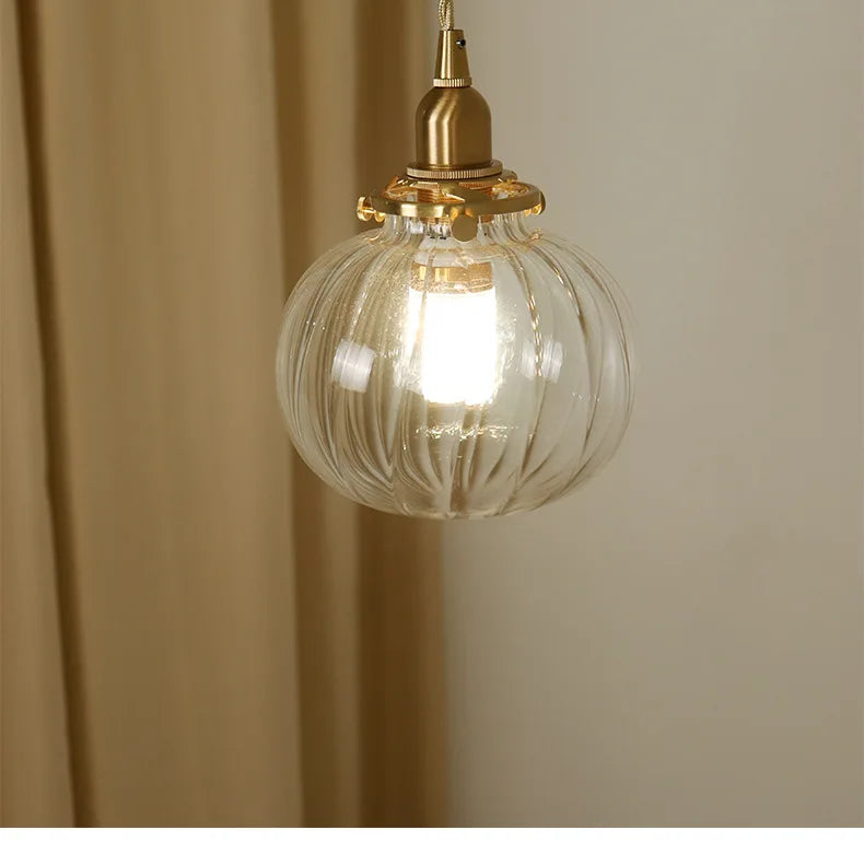 Glass Pendant Light Nordic Dining Room Retro Chandeliers Creative Minimal E27  Transparent Lampshade For Restaurant Lamp Lustre - Adrianas Specialty Lamp Shades