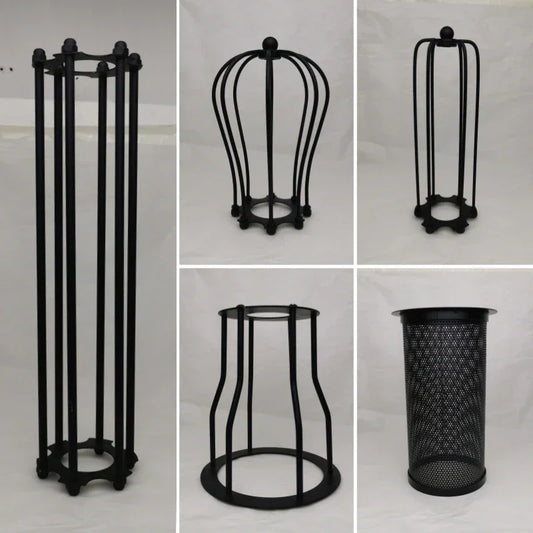 6 Styles Black Finished Iron Cage Lampshade