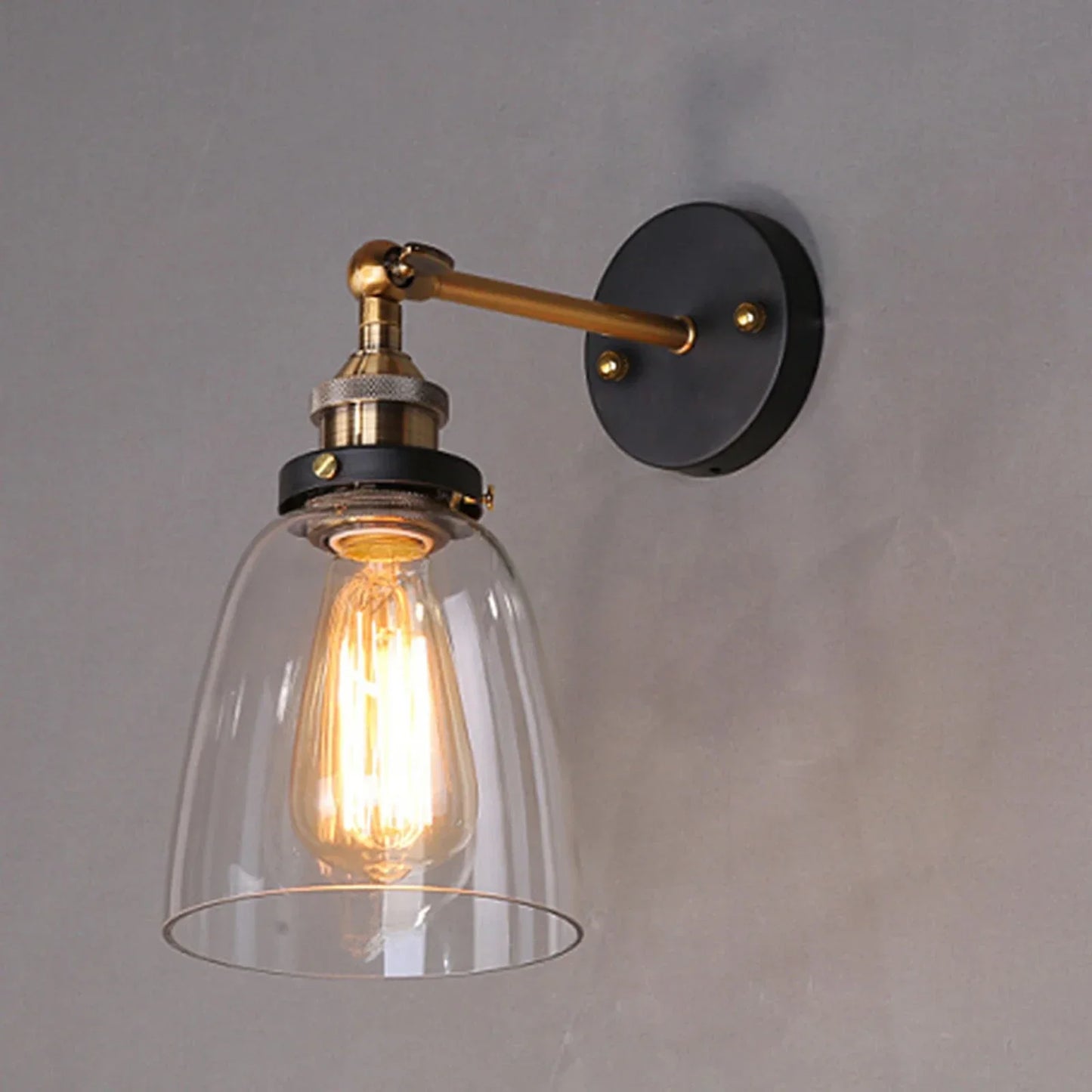 1.65 inch Transparent Cone-Shaped Glass Lampshade