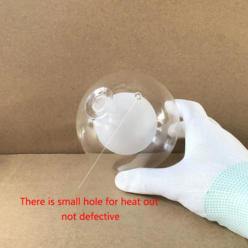 G9 Glass Shade D8/10/12/15/20cm Globe 2cm Fitter Opening Replacement Lampshade for Lusture Pendant Light,Clear White Accessory - Adrianas Specialty Lamp Shades