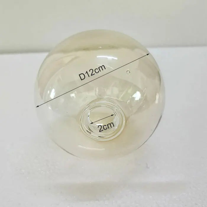 D12cm D15cm G9 Glass Shade Replacement for Screw Thread Socket Amber Cognac Green Blue Grey Globe Glass Screw Cover Accessory - Adrianas Specialty Lamp Shades