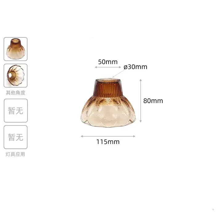 Industrial Stained Glass E14 Lamp Shade Replacement with 30mm Opening