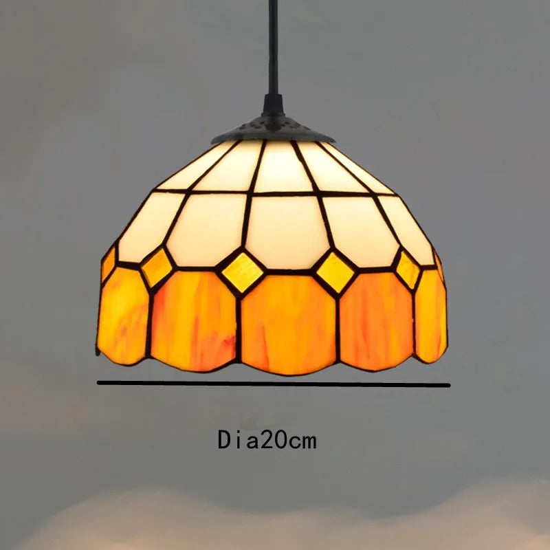 Colorful Glass Tiffany Glass Chandelier