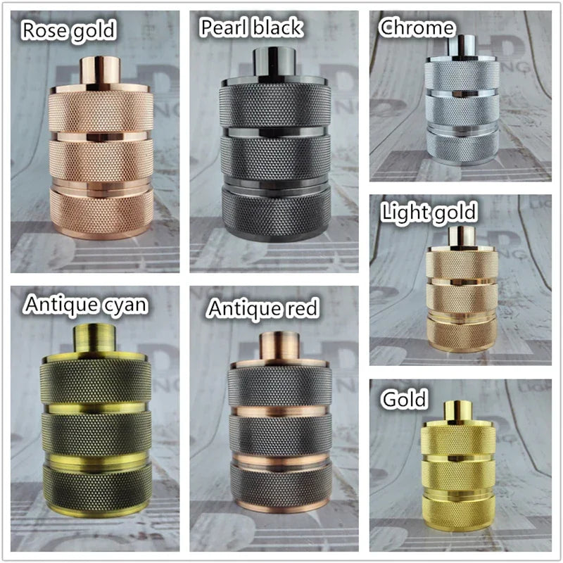 Vintage thread E27 ceramic plastic socket Edison Vintage lampshade bracket DIY lamp accessories aluminum lamp holder