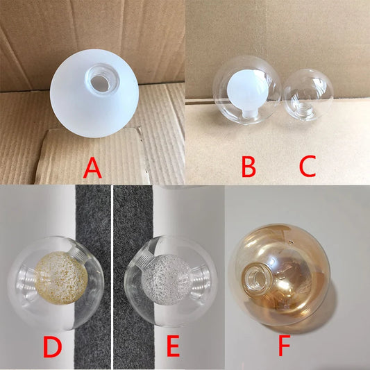 G9 Glass Shade D8/10/12/15/20cm Globe 2cm Fitter Opening Replacement Lampshade for Lusture Pendant Light,Clear White Accessory - Adrianas Specialty Lamp Shades