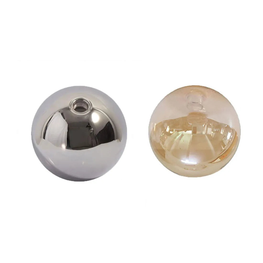 Lampshade G9 replacement gold beige glass Ø100mm Ø120mm Ø150mm threaded glass hole 20mm for G9 lamp light fittings screw cover - Adrianas Specialty Lamp Shades