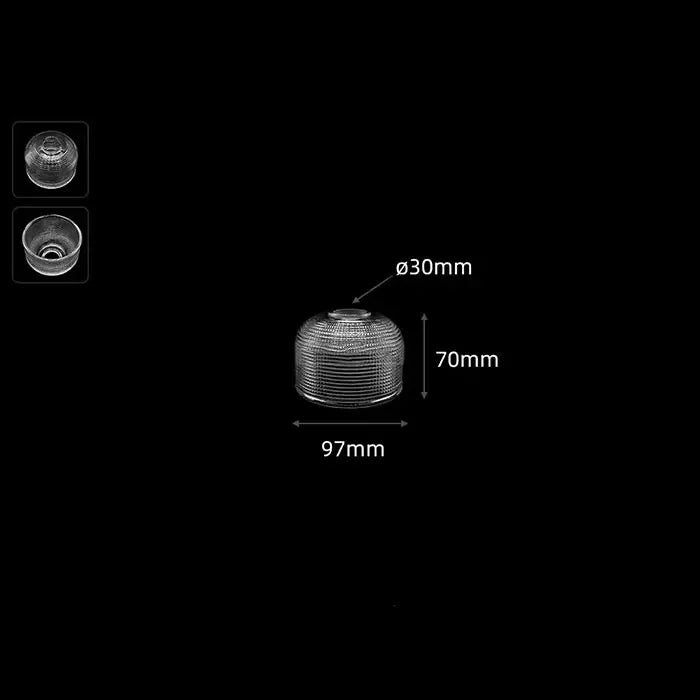 Clear Frost 1.18 Inch Opening E14 Glass Lamp Shades Replacement