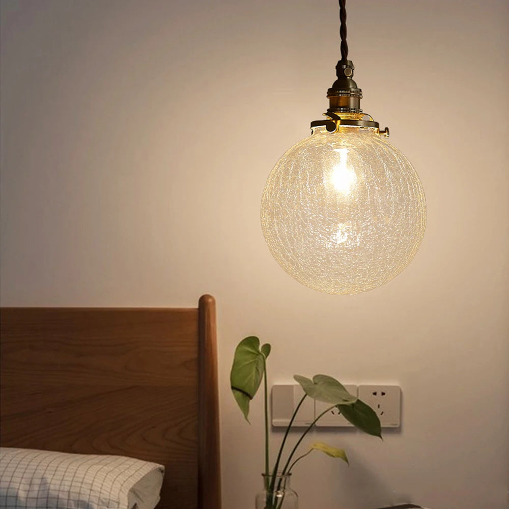 Glass Pendant Light Nordic Dining Room Retro Chandeliers Creative Minimal E27  Transparent Lampshade For Restaurant Lamp Lustre - Adrianas Specialty Lamp Shades