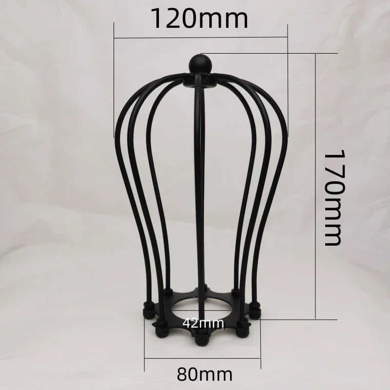 6 Styles Black Finished Iron Cage Lampshade