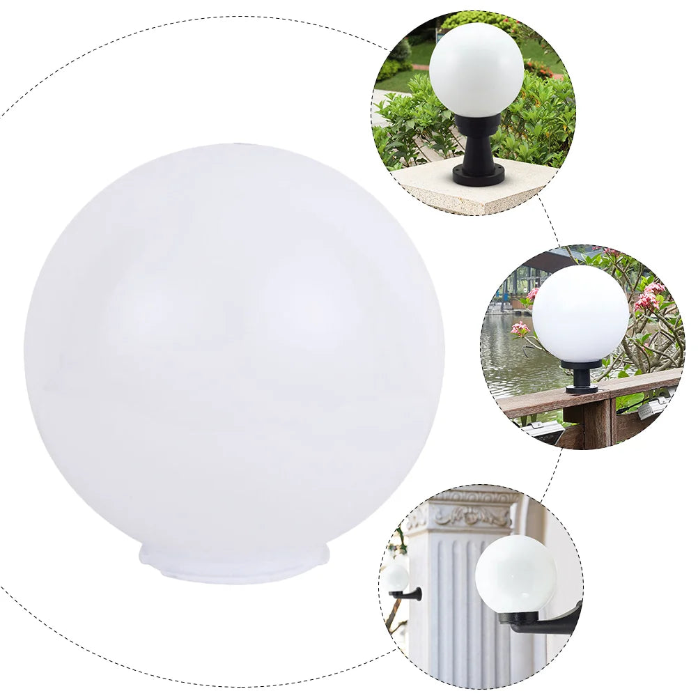 Lamp Post Globe White Opal Shade - Adrianas Specialty Lamp Shades
