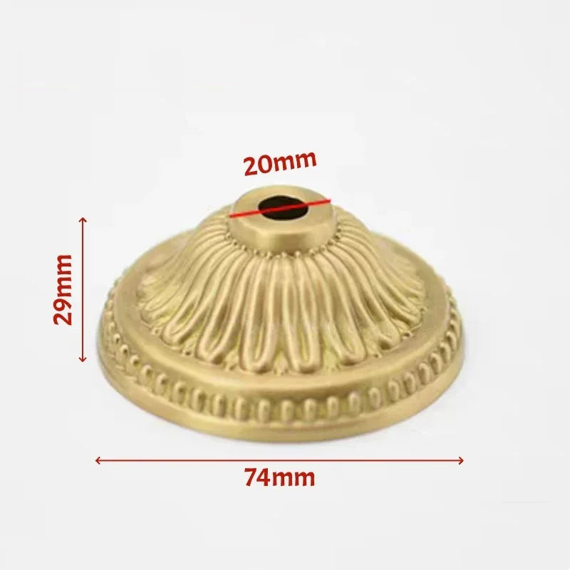 Solid Brass European Ceramic Lamp Socket Cover