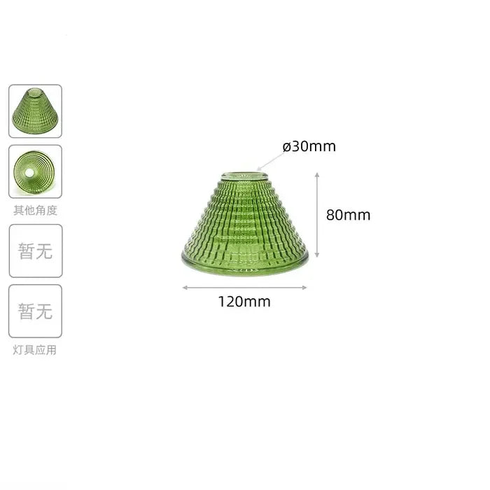 Industrial Stained Glass E14 Lamp Shade Replacement with 30mm Opening