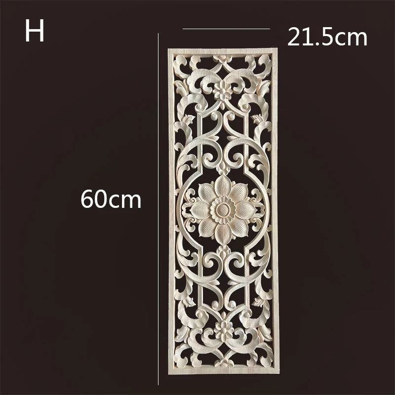 Wooden Appliques for Furniture Home Decoration Accessories Antique Onlays Moulding Wood Decals for Wall Wood Figurines for Decor - Adrianas Specialty Lamp Shades