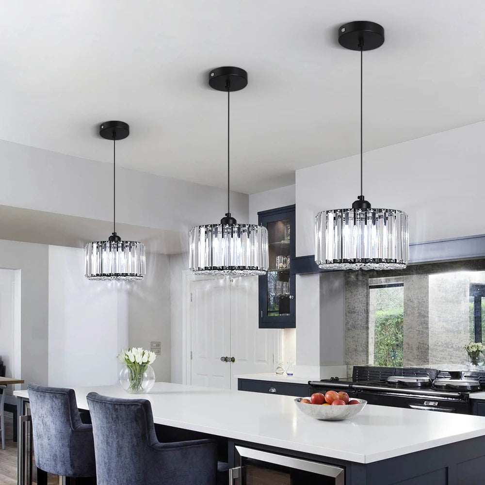 Glass Led Pendant Light Modern Ceiling Lamp Adjustable Living Dining Room Nordic Aisle Decor Balcony Corridor Hanging Fixture - Adrianas Specialty Lamp Shades