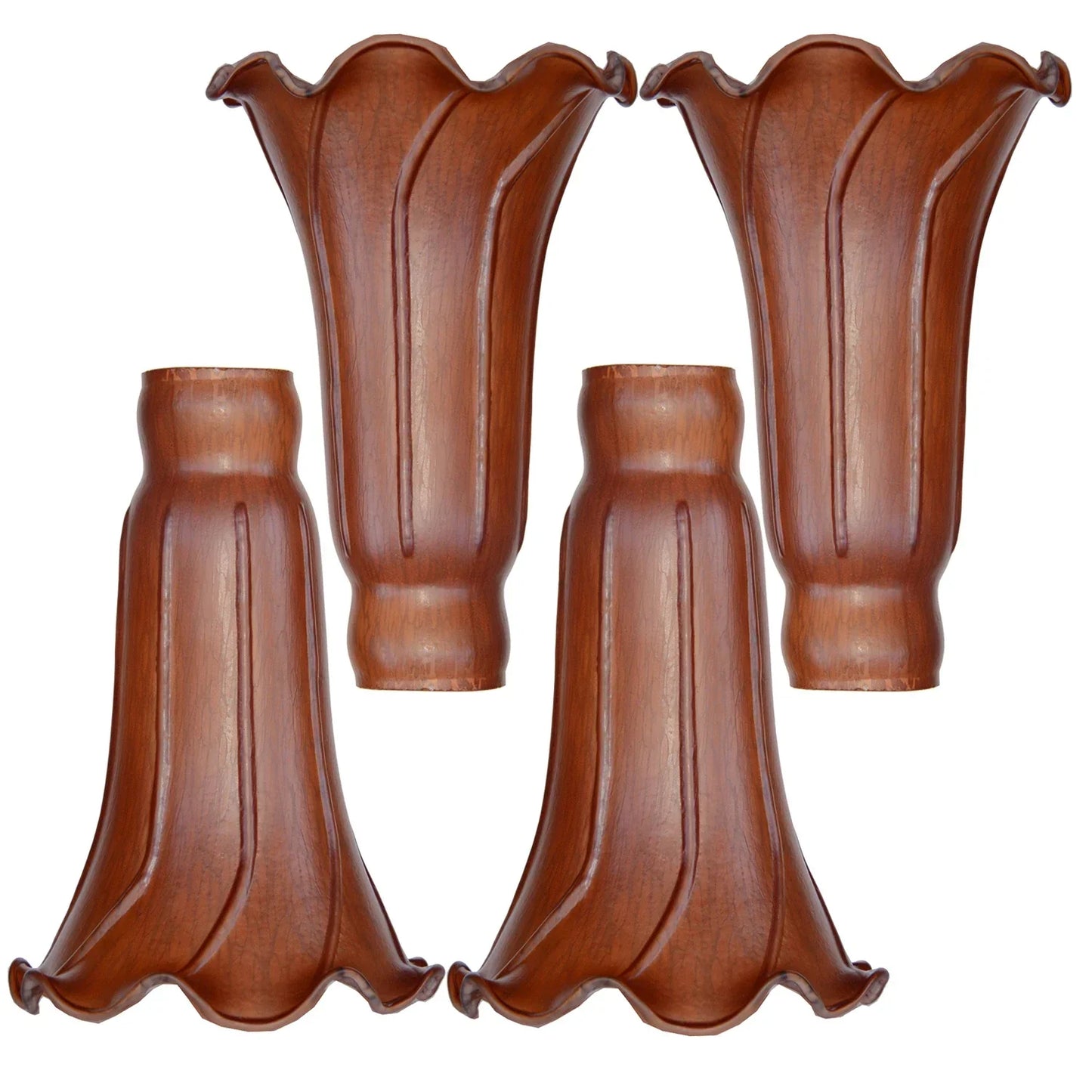 4 Pack Tulip Glass Lamp Shades Lily Lamp Replacement Shades - Adrianas Specialty Lamp Shades