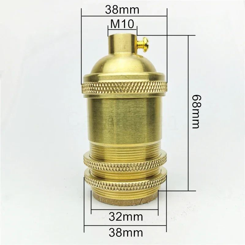 Brass 100% copper Lamp Holder Electric Light Socket Knob or Chain Switch
