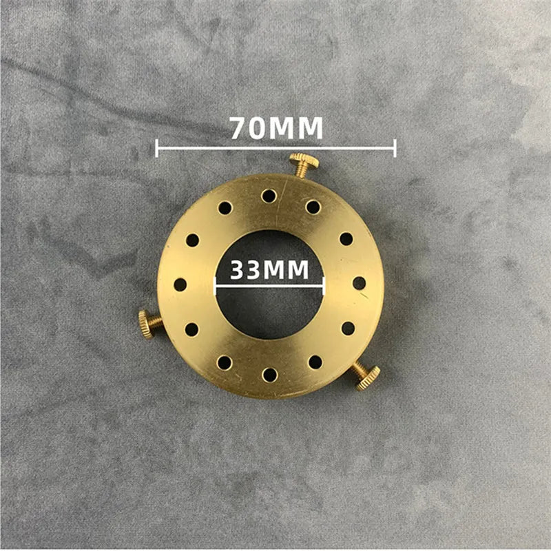100% Brass Three Holes Ring E27 E14 Screw Lampshade Fixed Ring Holder Shade and Socket Connecter Fixed Copper Lamp Accessories