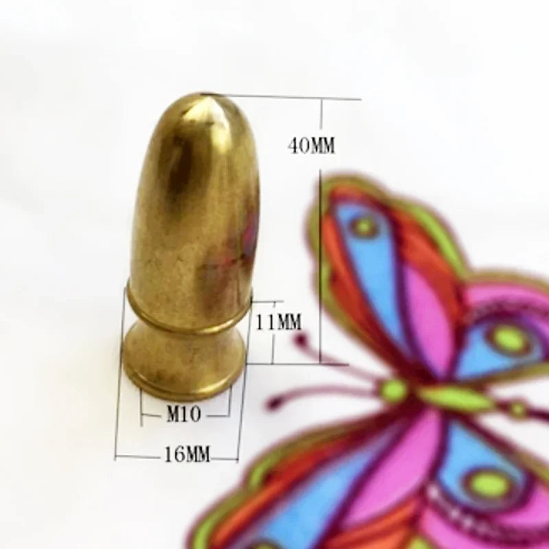 All Brass Female Thread Inner Tooth M10*1.0 Pitch Top Nut