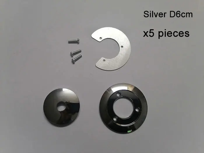 1/5/10pcs Bronze Chrome Metal Lampshade Holder Parts for Magic Bean Glass Shade Silver Aluminum Ring Cover to Hold Lampshade - Adrianas Specialty Lamp Shades