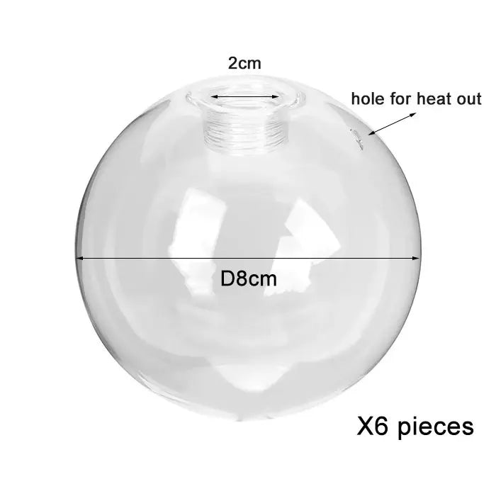 100mm 150mm Sphere G9 Round Ball Lamp Cover Clear Glass Globe Lampshade Replacement for Lighting Fixture Wall Sconces Chandelier - Adrianas Specialty Lamp Shades