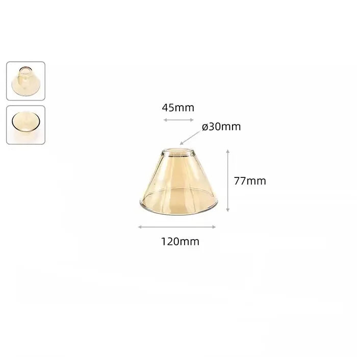 Clear Frost 1.18 Inch Opening E14 Glass Lamp Shades Replacement