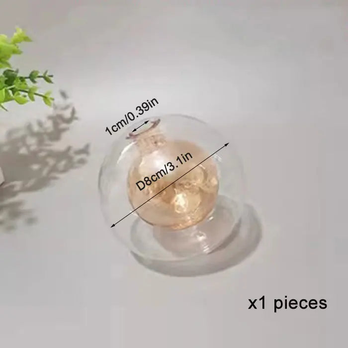 1/4/8pcs Pack .39 inch opening globe G4 glass shade