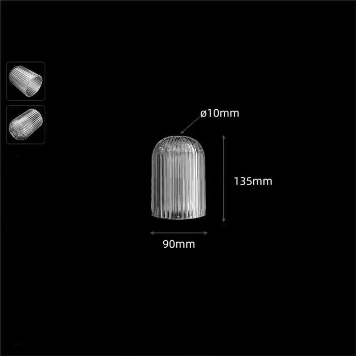 Clear .39 inches small opening Acrylic Lamp Shade Replacement