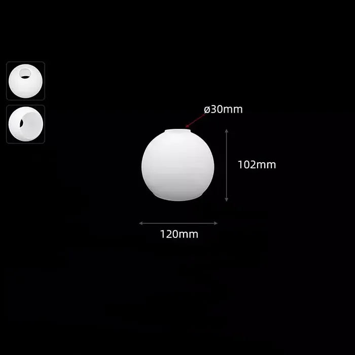 Clear Frost 1.18 Inch Opening E14 Glass Lamp Shades Replacement