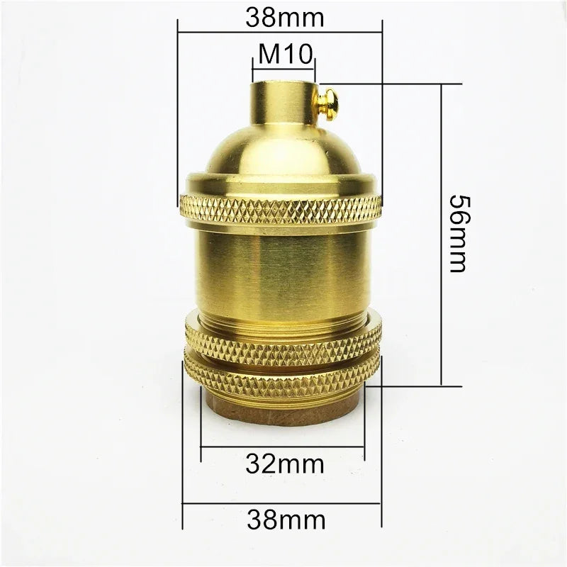 Brass 100% copper Lamp Holder Electric Light Socket Knob or Chain Switch